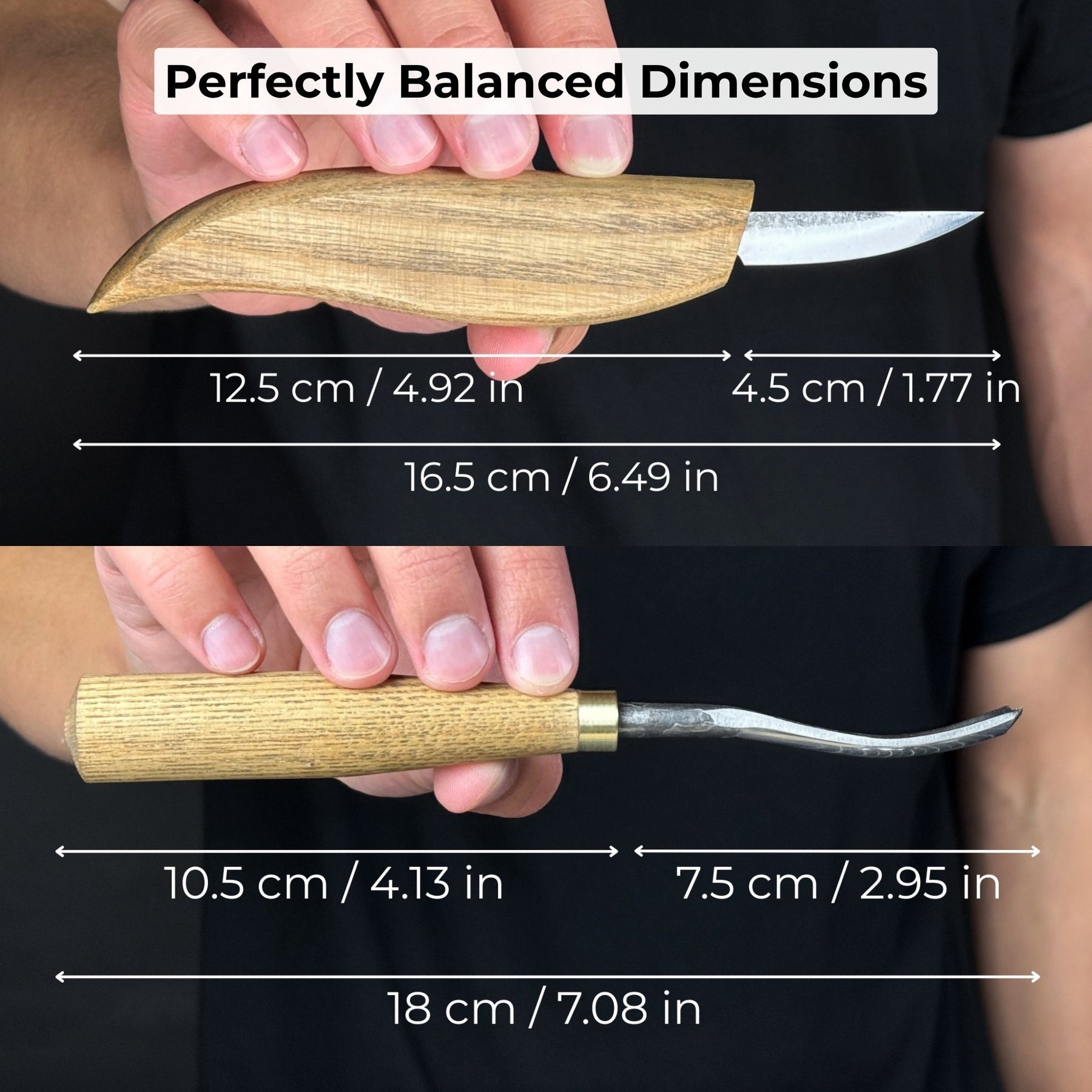 2-Piece Wood Carving Set detail view by Sharky Forged Steel Tools