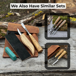 2-Piece Wood Carving Set detail view by Sharky Forged Steel Tools