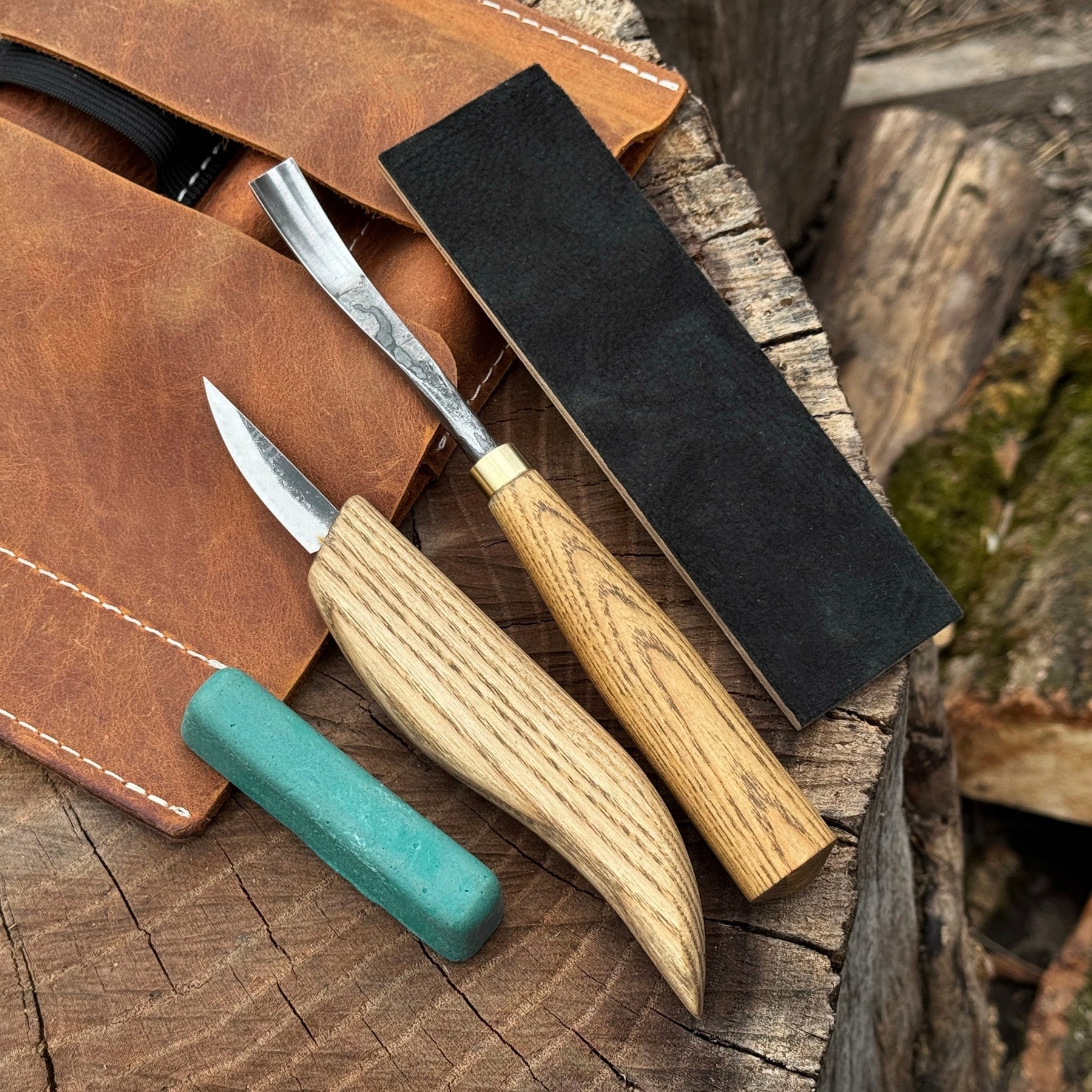 2-Piece Wood Carving Set by Sharky Forged Steel Tools