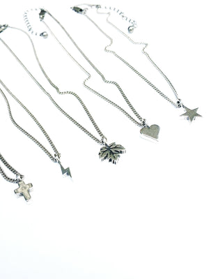 Mini Bolt Necklace - Sterling Silver Choker Charm by Forged By Fire — view 3 of 5