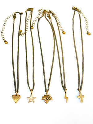 Mini Bolt Necklace - Bronze Choker Charm by Forged By Fire — view 3 of 4