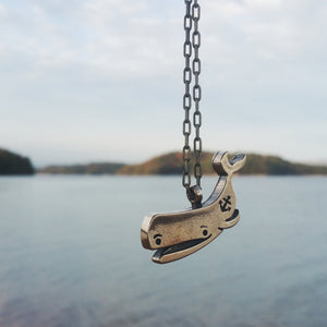 PEACE Old Soul Whale Necklace - Bronze by Forged By Fire — view 1 of 2