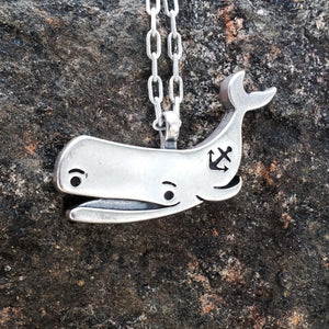 PEACE Old Soul Whale Necklace - Sterling Silver by Forged By Fire — view 2 of 4