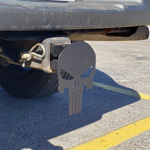 Punisher Skull Trailer Hitch Cover – Heavy-Duty Steel Truck and SUV Hitch Plug – Custom Tow Hitch Accessory