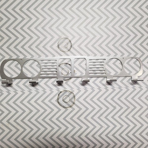 BMW E30 Grill coat Rack – Steel Wall Mounted Coat and Hat Hanger – 20" Classic Euro Car Organizer detail view by Martin
