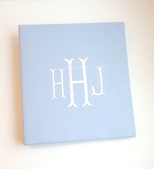 Baby Memory Book - Blue Linen (w/o Bow) by AP Creations in Tuscaloosa, paper gift detail photo 4