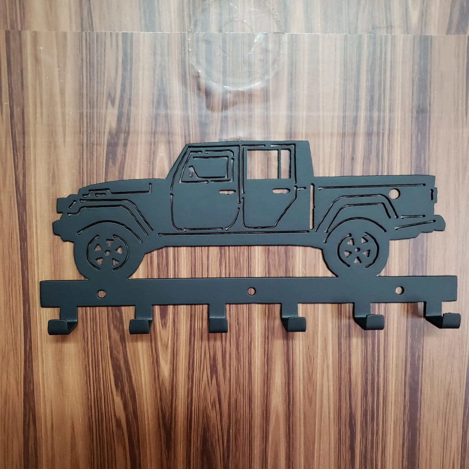 Wall-mounted Jeep Gladiator key organizer