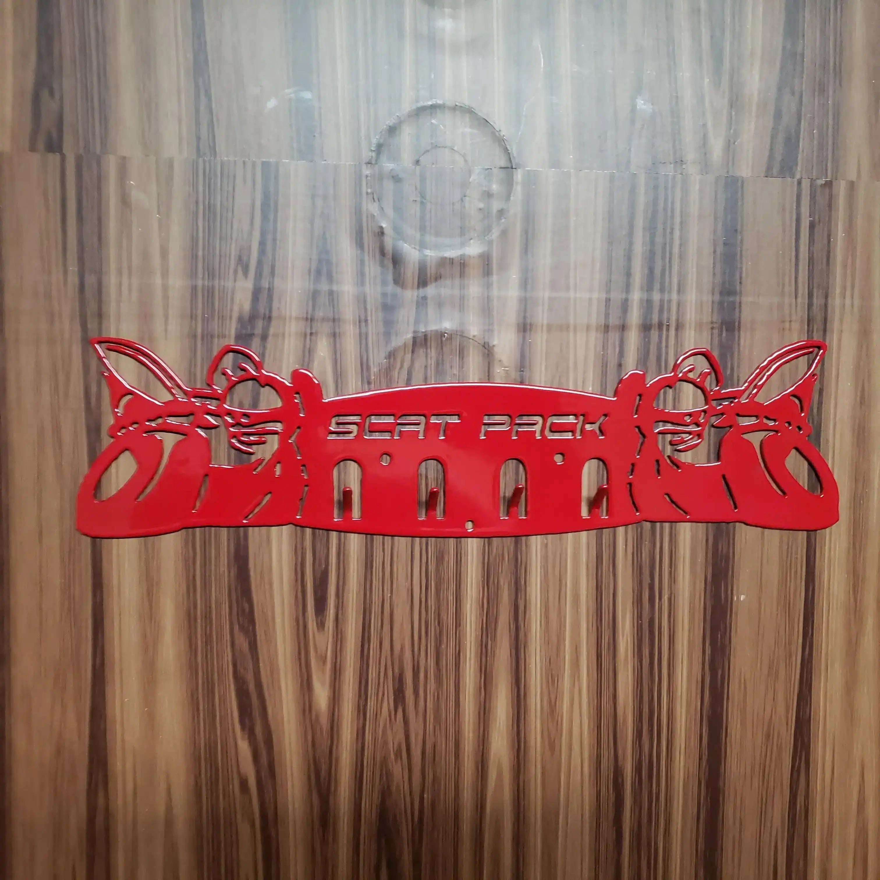 Dodge SRT Scat Pack Keychain Rack – Steel Wall Mounted Muscle Car Organizer