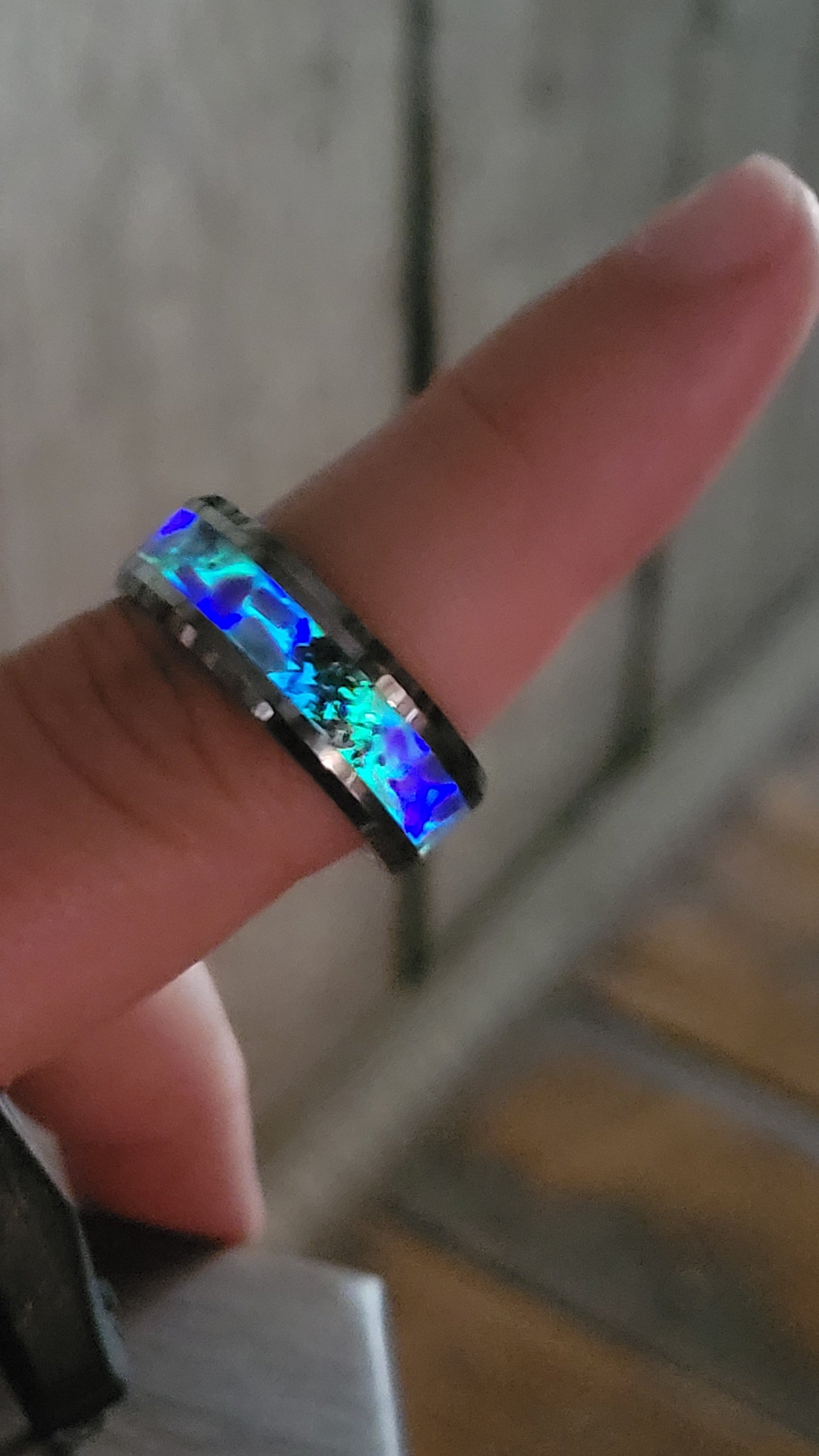 The Purple Star Memorial Ring by Cotton Street Art Company, handmade jewelry detail photo 7