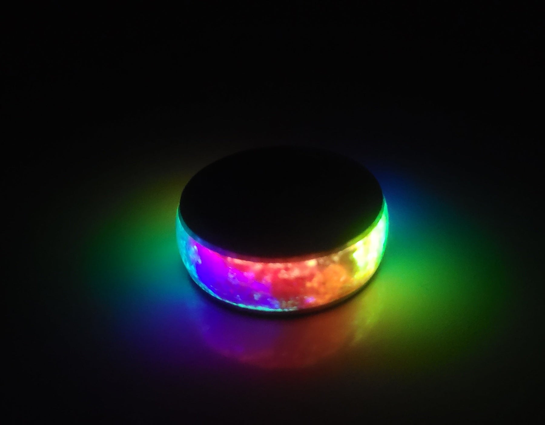 Pride Rainbow Memorial Ring by Cotton Street Art Company, handmade jewelry detail photo 2