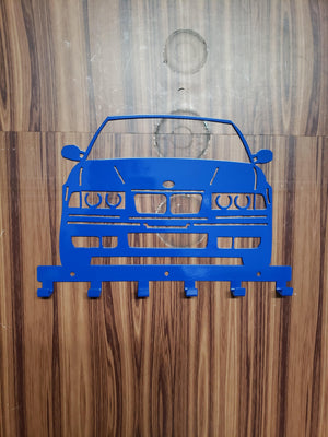 E36 M3 Key Hanger Steel Wall Mounted Key Rack – Classic BMW Organizer for Garage Entryway Office Car Lover Gift
