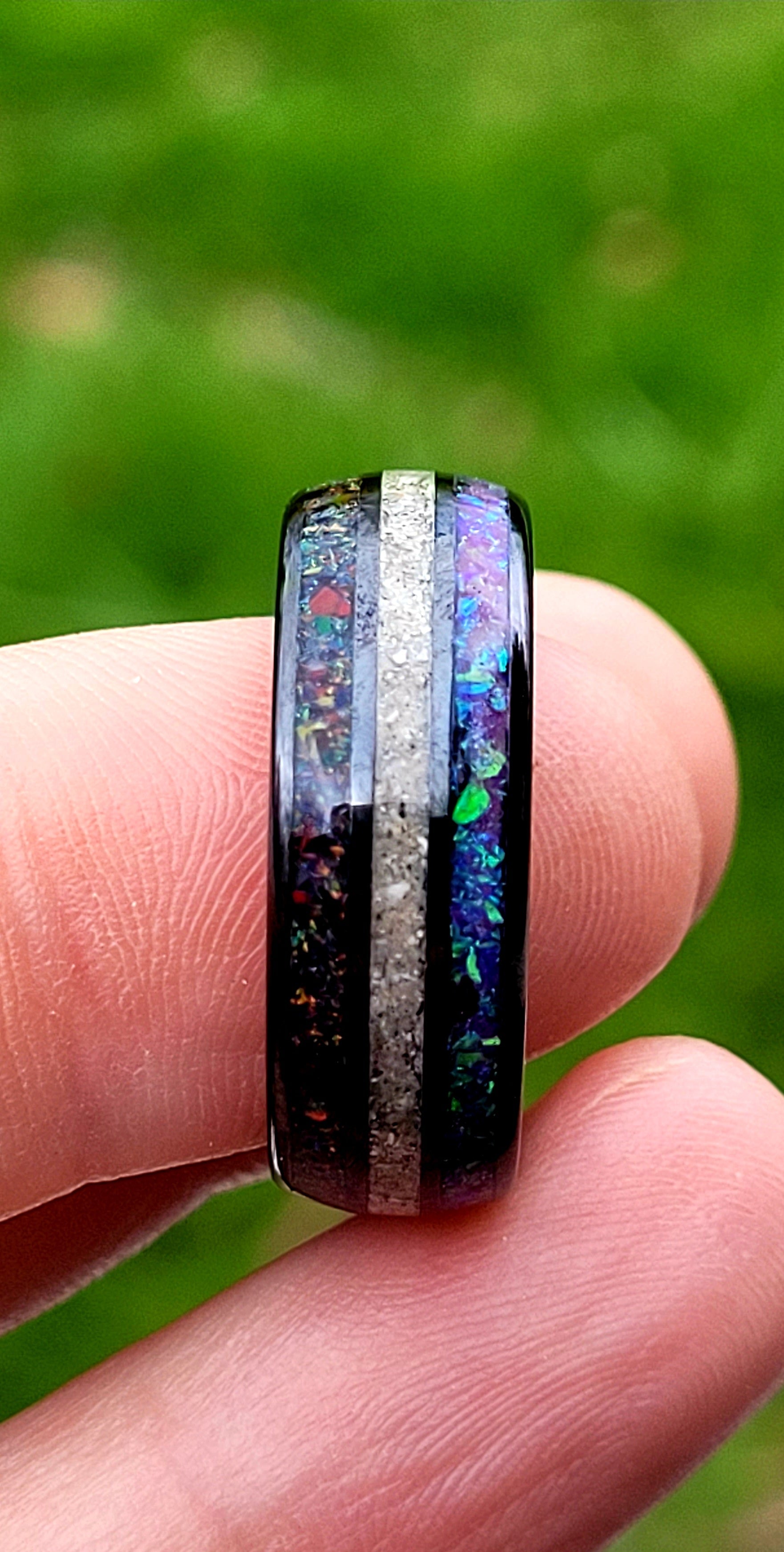 You, Me, And Forever Memorial Ring by Cotton Street Art Company, handmade jewelry detail photo 8