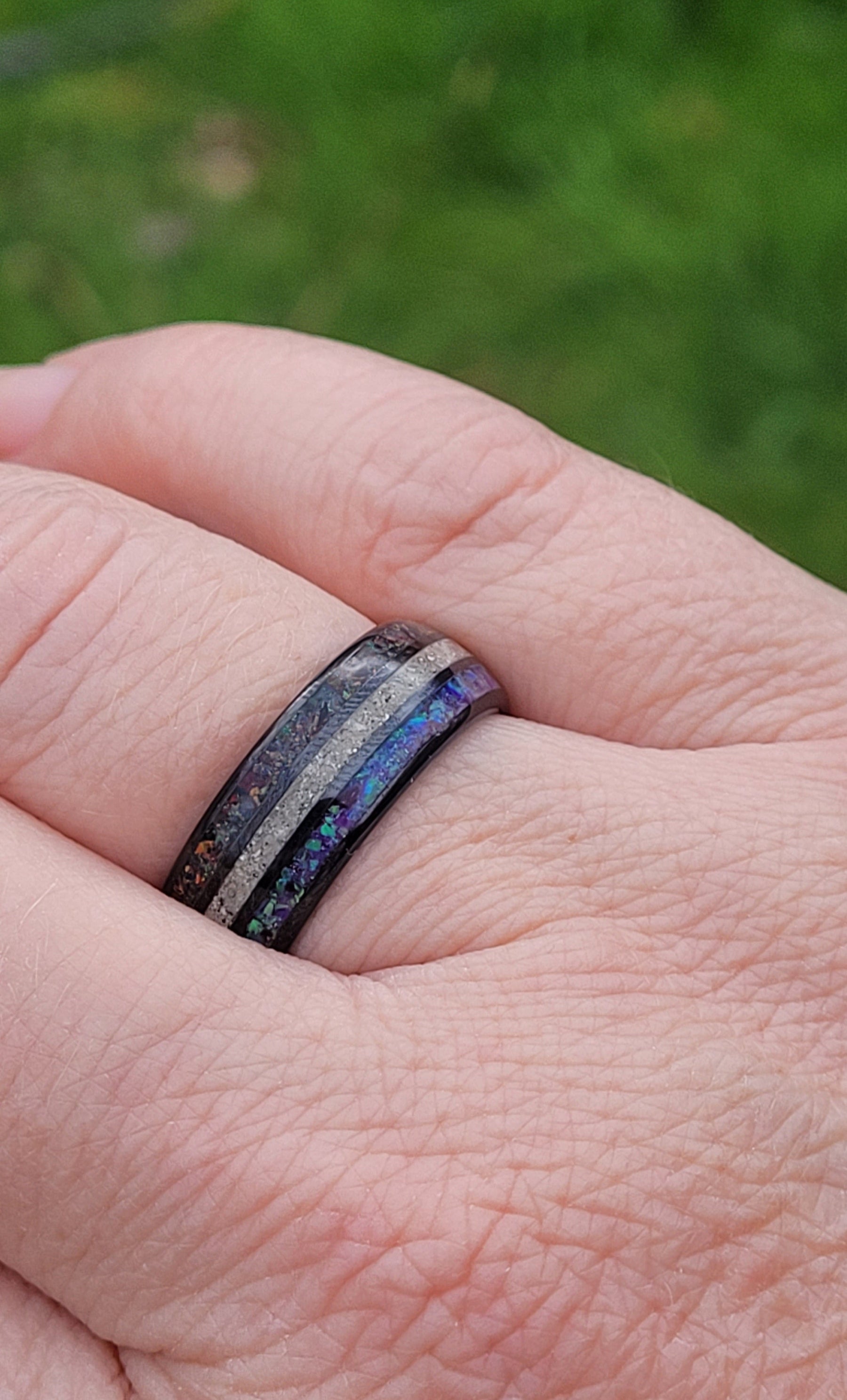 You, Me, And Forever Memorial Ring by Cotton Street Art Company, handmade jewelry detail photo 9