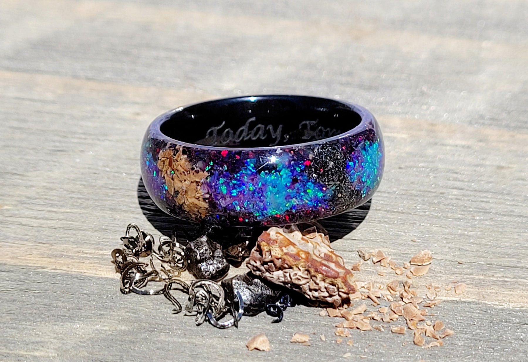 The T-Rex Galaxy Ring by Cotton Street Art Company, handmade jewelry detail photo 6