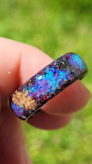 The T-Rex Galaxy Ring by Cotton Street Art Company, handmade jewelry detail photo 5