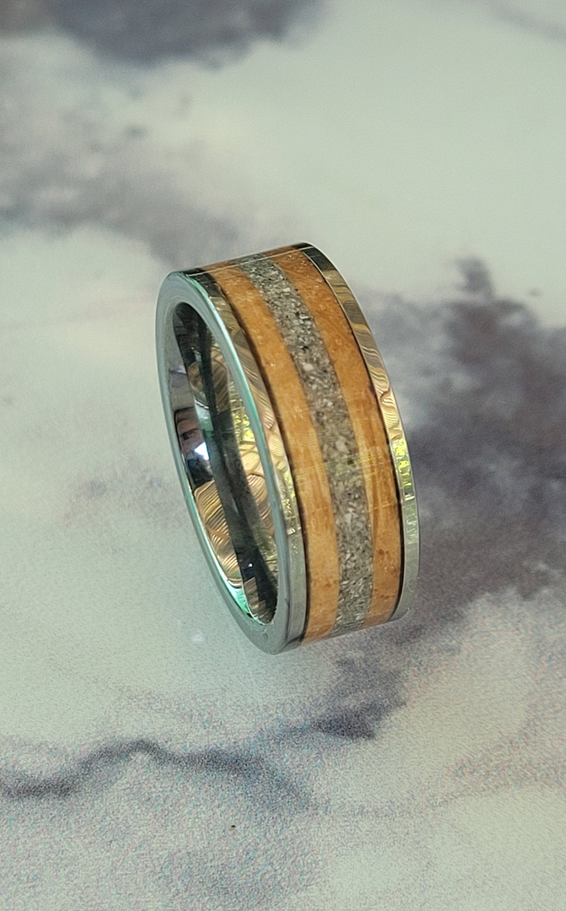 The "Make it a Double" Memorial Ring by Cotton Street Art Company, handmade jewelry detail photo 4