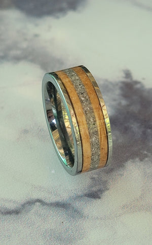 The "Make it a Double" Memorial Ring by Cotton Street Art Company, handmade jewelry detail photo 4