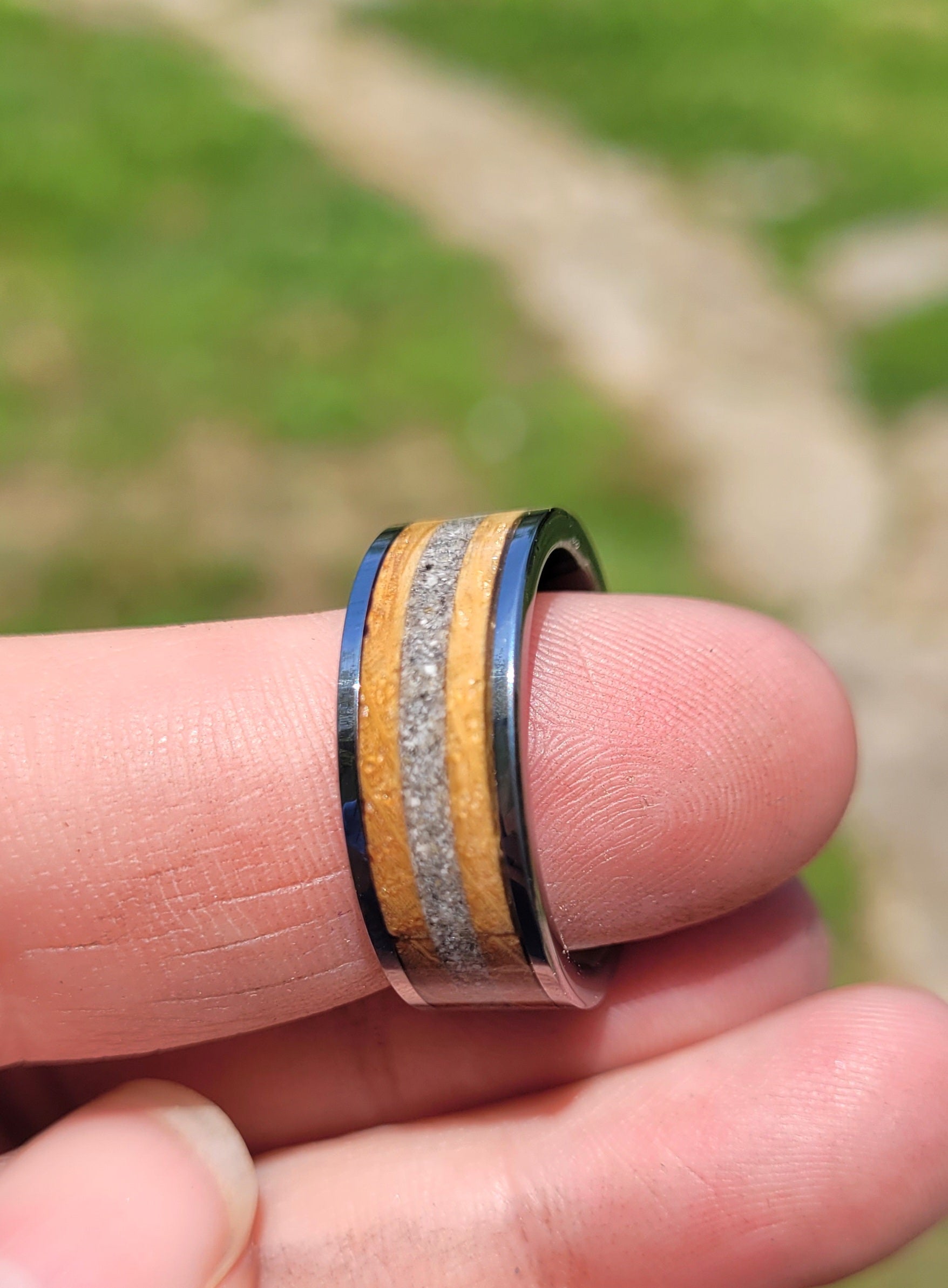The "Make it a Double" Memorial Ring by Cotton Street Art Company, handmade jewelry detail photo 8