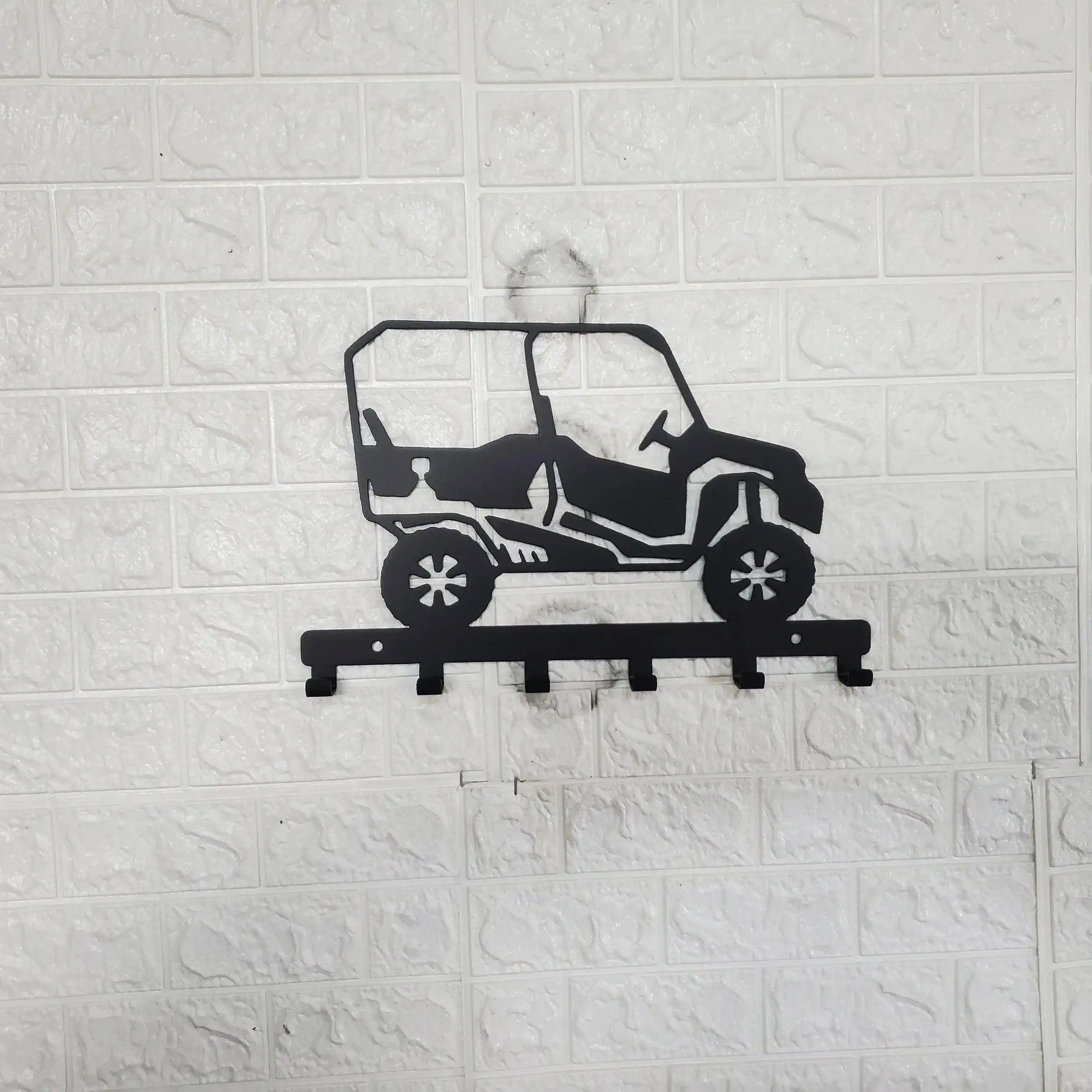 Honda Pioneer 1000-5 UTV Key Hanger – Steel Off Road Utility Wall Organizer detail view by Martin Metalwork LLC