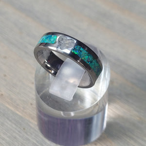 You are My Heart Memorial Ring - Titanium Band by Cotton Street Art Company, handmade jewelry detail photo 11