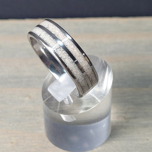 Double Channel Memorial Ring * One Ring To Memorialize Mom and Dad by Cotton Street Art Company, handmade jewelry detail photo 6
