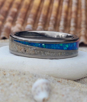 Tidal Serenity Ring - Made from the Beach Sand by Cotton Street Art Company, handmade jewelry detail photo 6