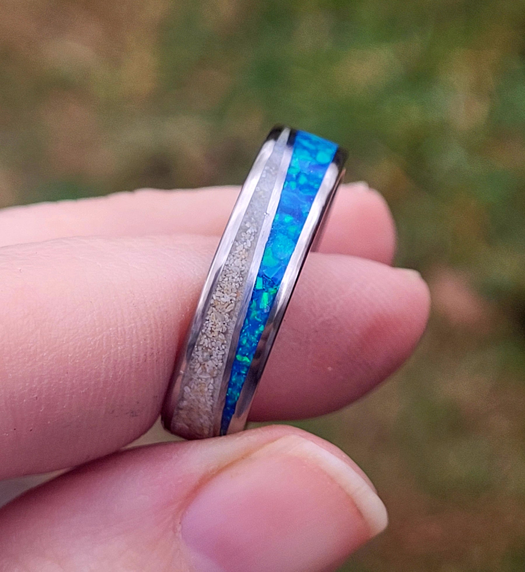 Tidal Serenity Ring - Made from the Beach Sand by Cotton Street Art Company, handmade jewelry detail photo 3