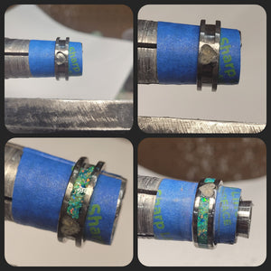 You are My Heart Memorial Ring - Titanium Band by Cotton Street Art Company, handmade jewelry detail photo 10