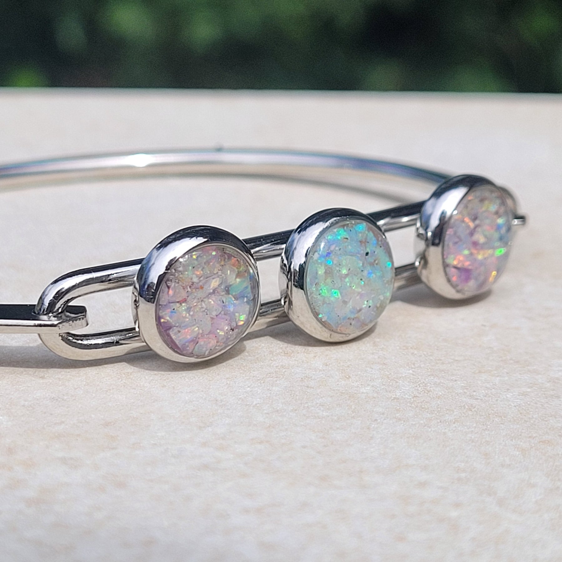 Cremation Ash Memorial Bracelet -Eternal Tides by Cotton Street Art Company, handmade jewelry main product photo