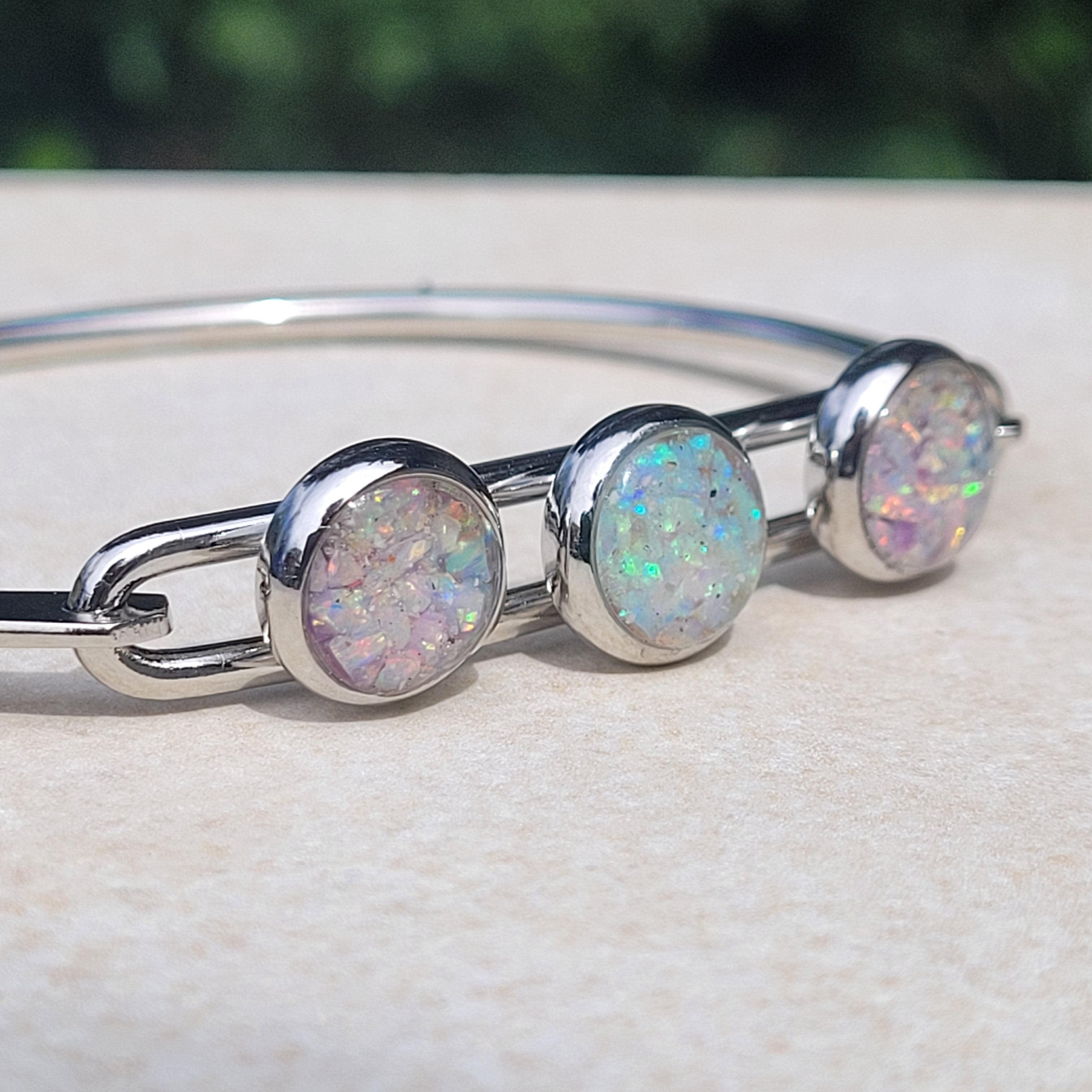 Cremation Ash Memorial Bracelet -Eternal Tides by Cotton Street Art Company, handmade jewelry main product photo