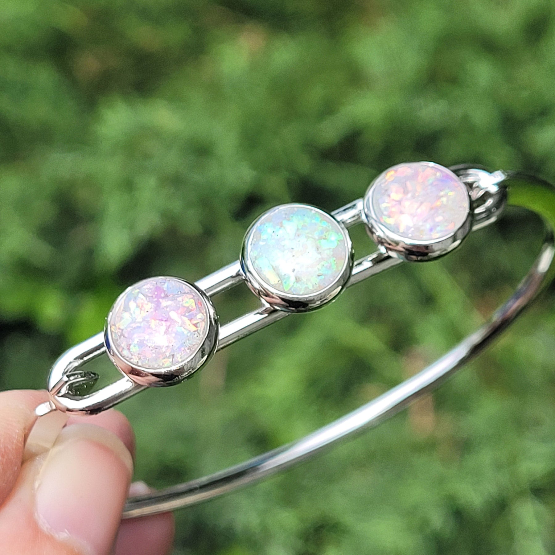 Cremation Ash Memorial Bracelet -Eternal Tides by Cotton Street Art Company, handmade jewelry detail photo 9