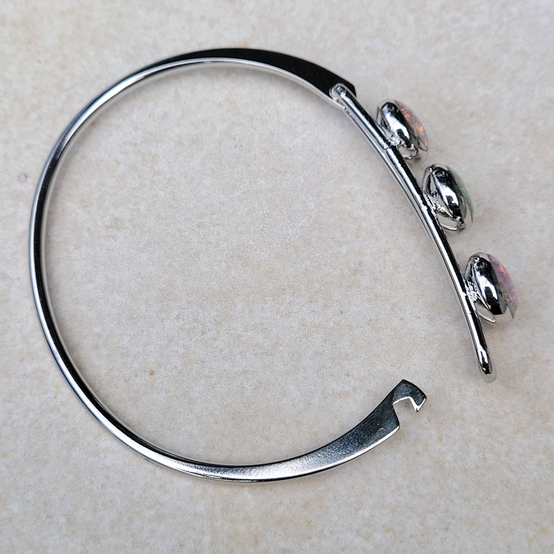 Cremation Ash Memorial Bracelet -Eternal Tides by Cotton Street Art Company, handmade jewelry detail photo 6