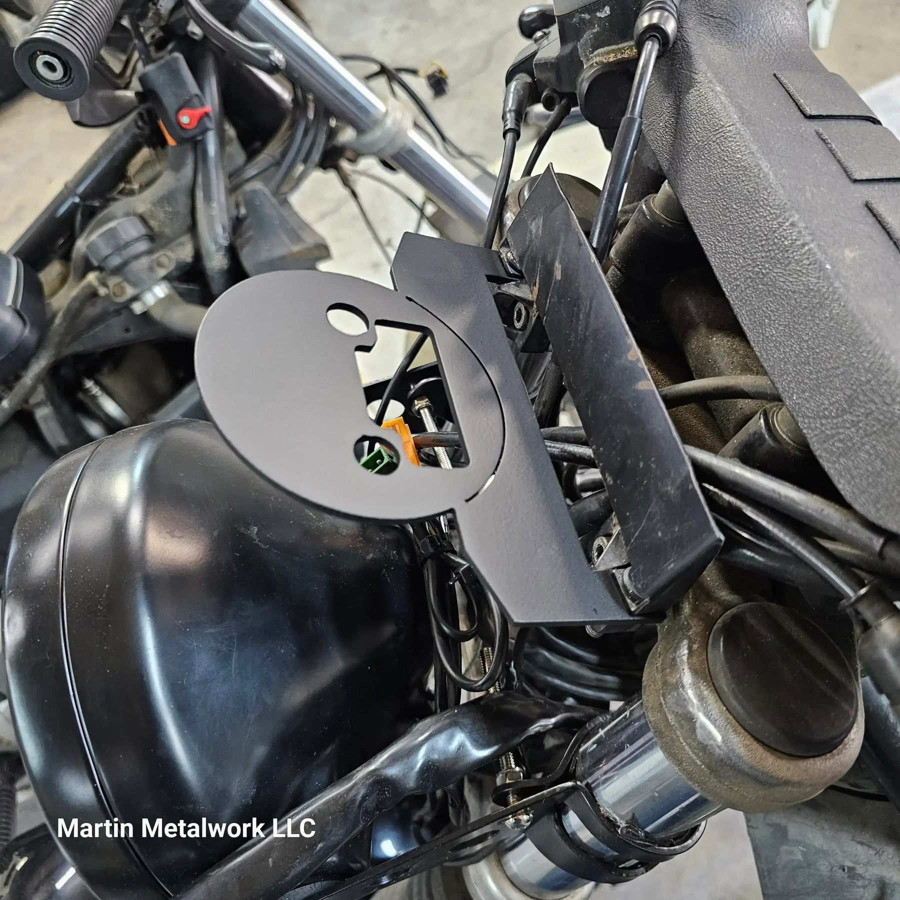 Speedometer Mount for BMW k100 K1100 detail view by Martin Metalwork LLC