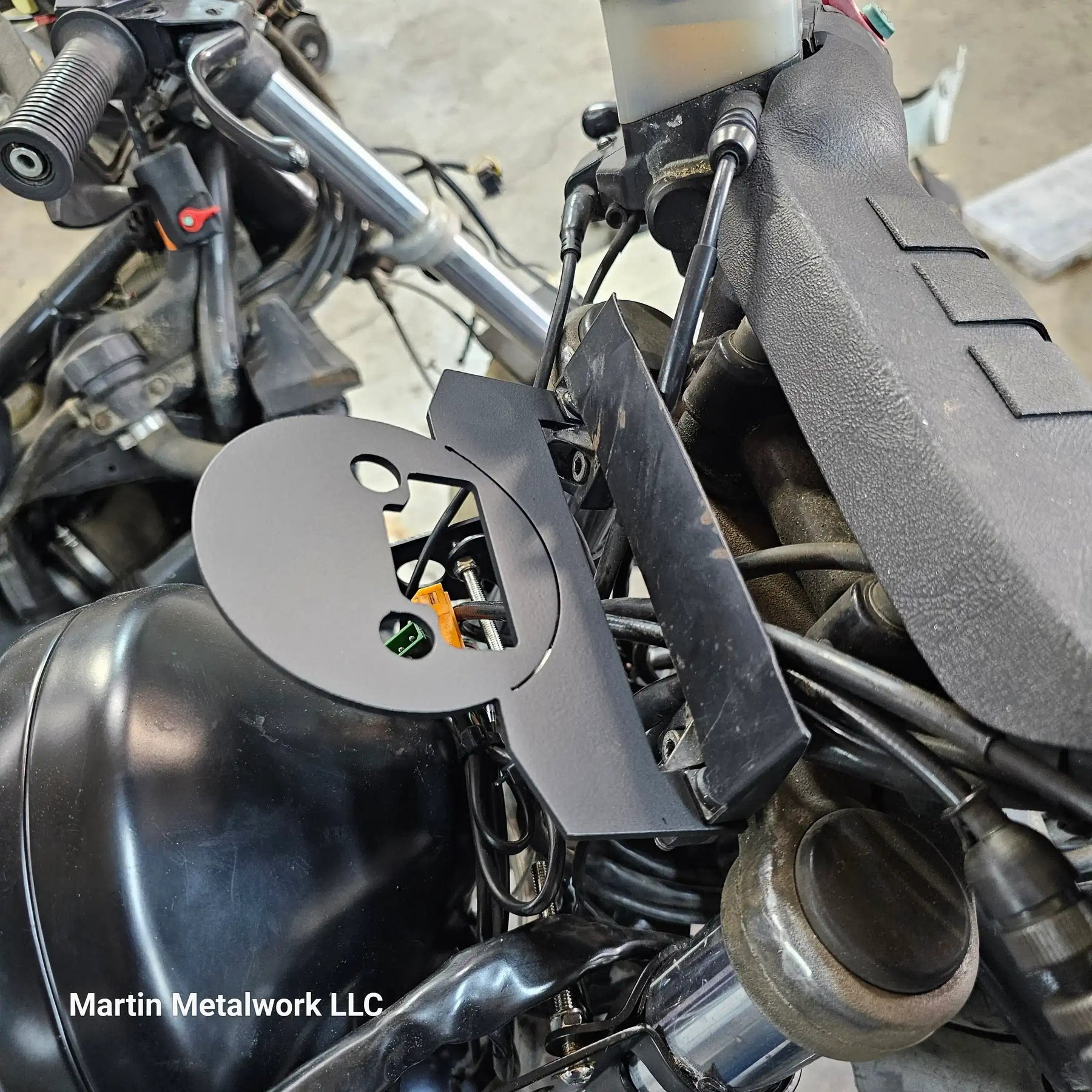 Speedometer Mount for BMW k100 K1100 detail view by Martin Metalwork LLC