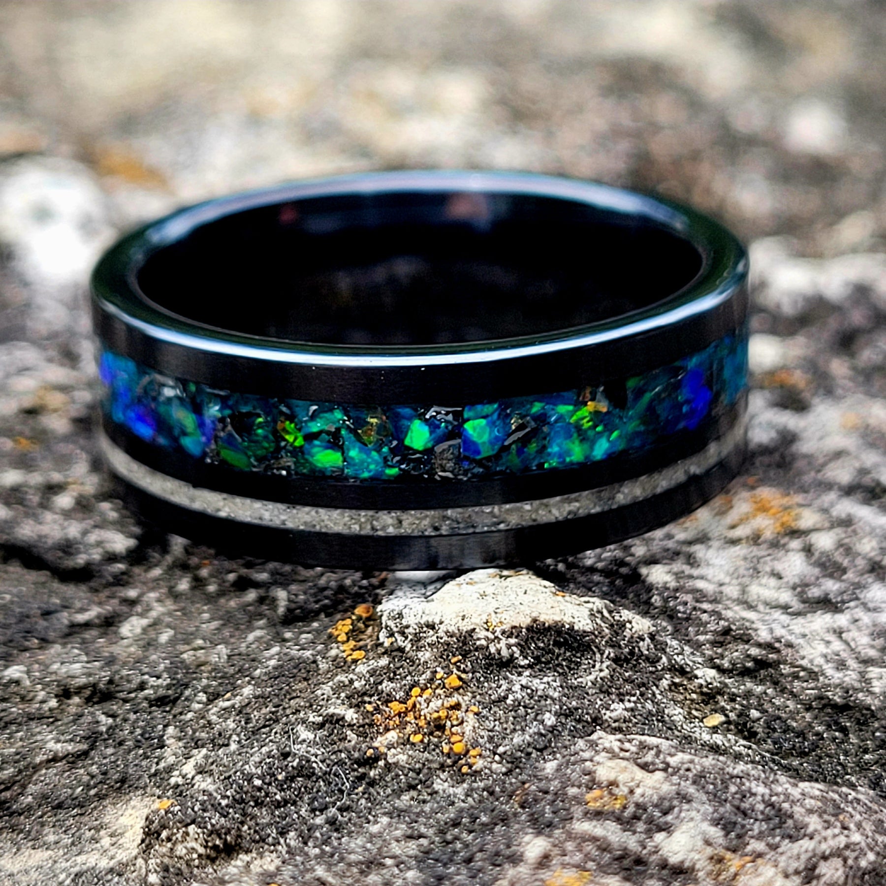 Star Quest Memorial Ring by Cotton Street Art Company, handmade jewelry detail photo 8