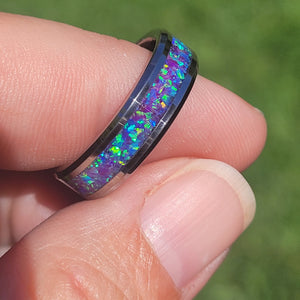 Neptune's Glow Handmade Ring by Cotton Street Art Company, handmade jewelry detail photo 4