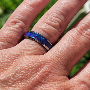 Neptune's Glow Handmade Ring by Cotton Street Art Company, handmade jewelry detail photo 5