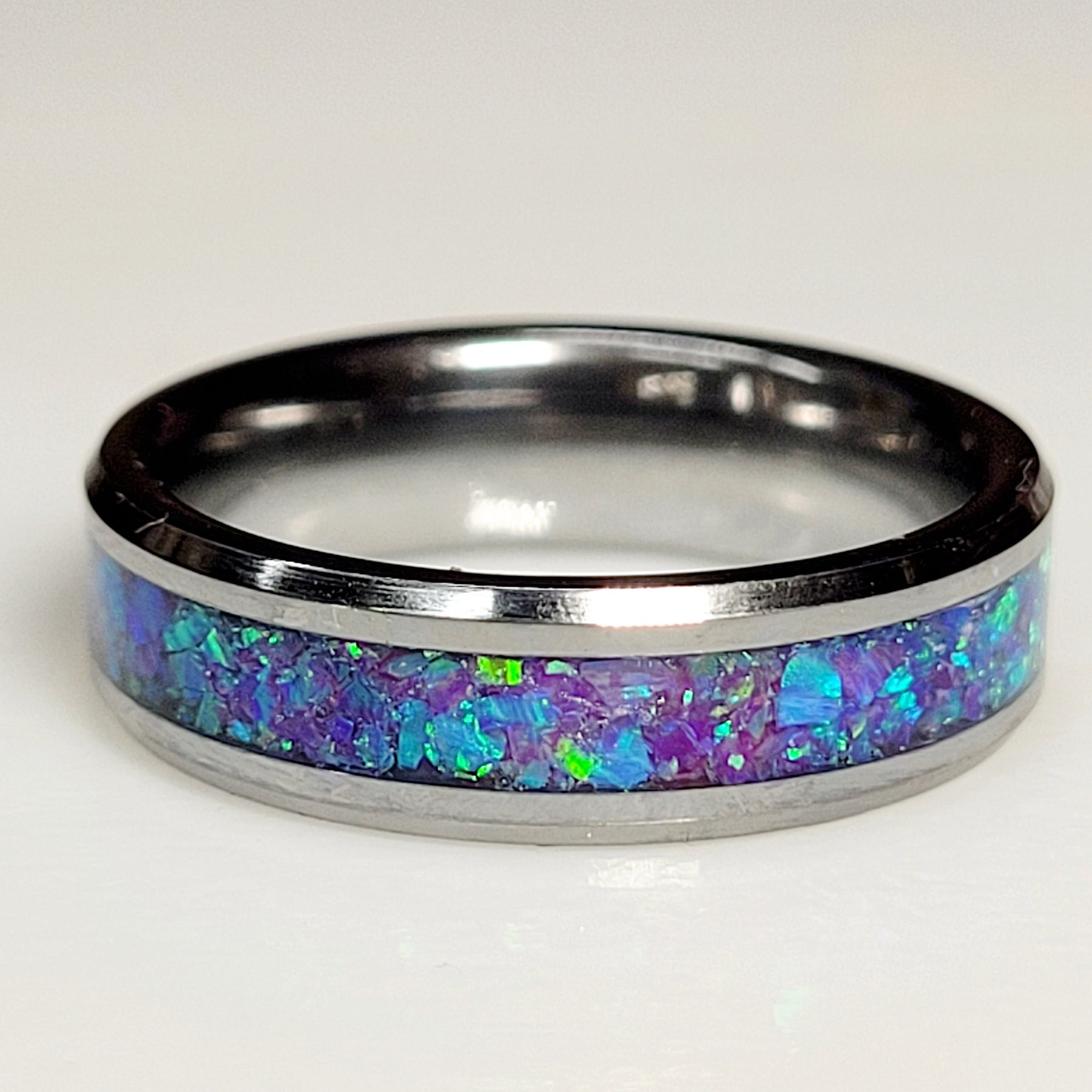 Neptune's Glow Handmade Ring by Cotton Street Art Company, handmade jewelry detail photo 6