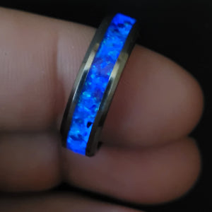 Neptune's Glow Handmade Ring by Cotton Street Art Company, handmade jewelry detail photo 7