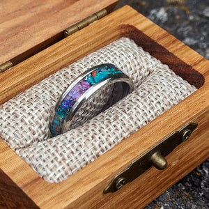 Nebula's Waiting Memorial Ring by Cotton Street Art Company, handmade jewelry detail photo 6