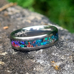Nebula's Waiting Memorial Ring by Cotton Street Art Company, handmade jewelry detail photo 7