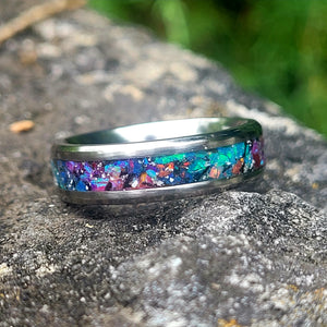 Nebula's Waiting Memorial Ring by Cotton Street Art Company, handmade jewelry detail photo 9