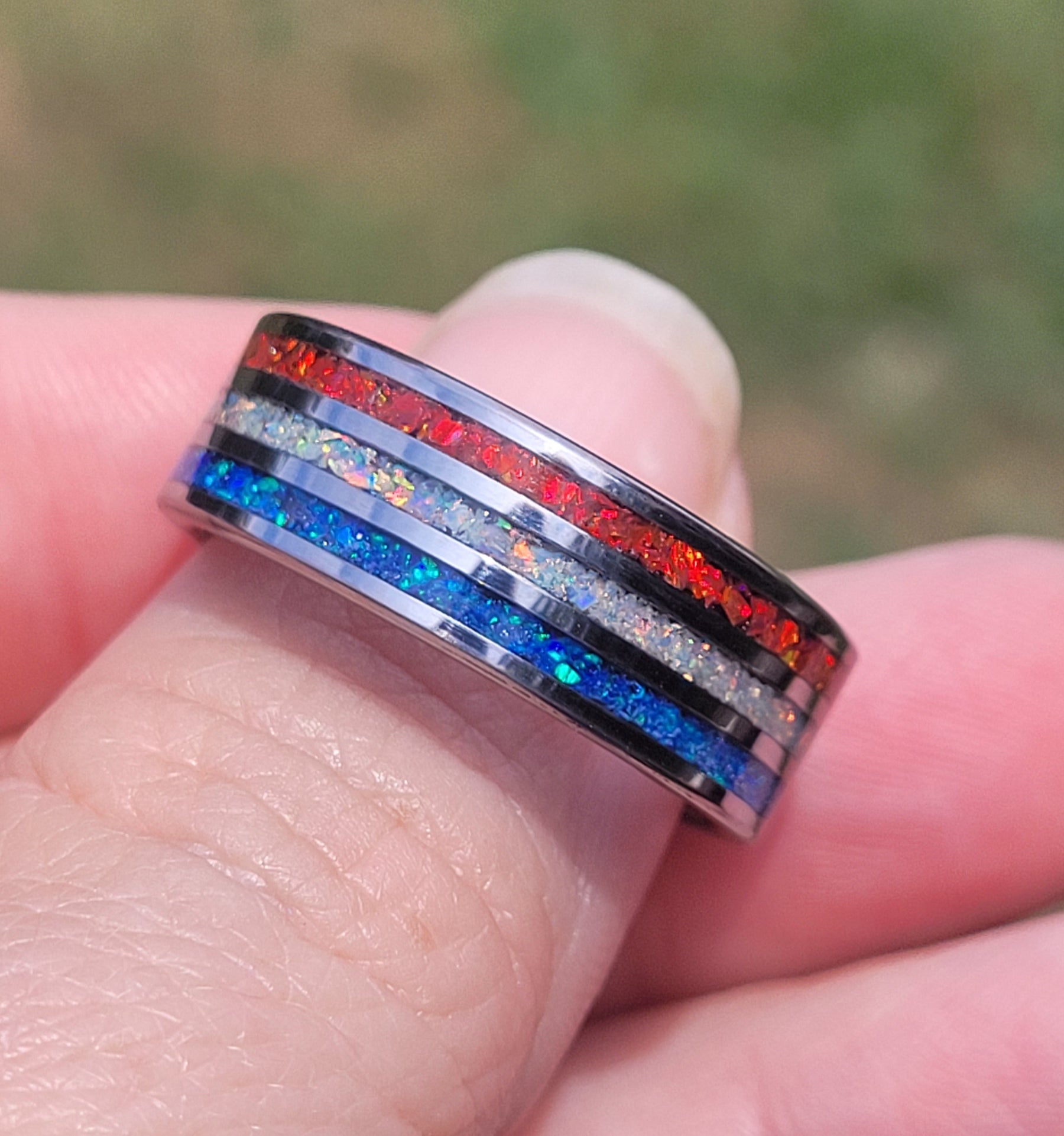 The American Valor Ring - Handmade In the USA by Cotton Street Art Company, handmade jewelry detail photo 7