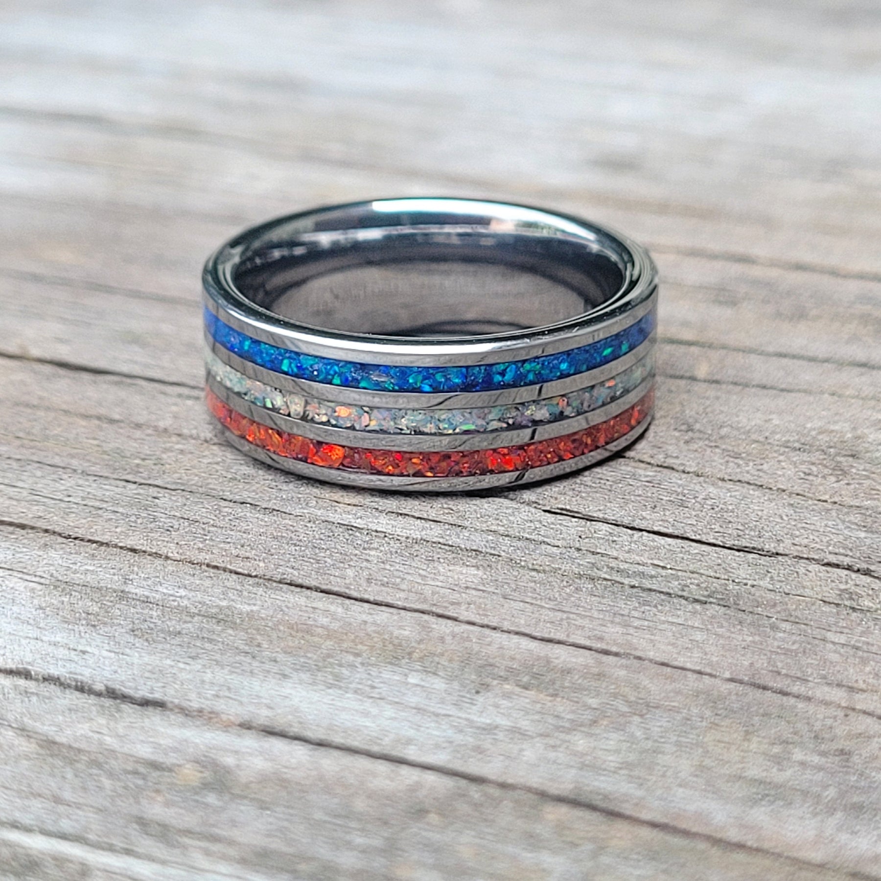 The American Valor Ring - Handmade In the USA by Cotton Street Art Company, handmade jewelry detail photo 3