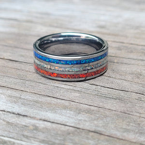 The American Valor Ring - Handmade In the USA by Cotton Street Art Company, handmade jewelry detail photo 3