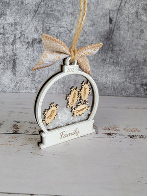 2025 Custom Personalized Snow Globe Christmas Ornament by EverLee Creations, Southern home decor detail photo 3