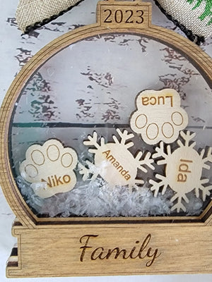 2025 Custom Personalized Snow Globe Christmas Ornament by EverLee Creations, Southern home decor detail photo 7