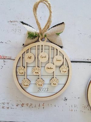2025 Family Christmas Ornament Bulb Edition by EverLee Creations, Southern home decor detail photo 2