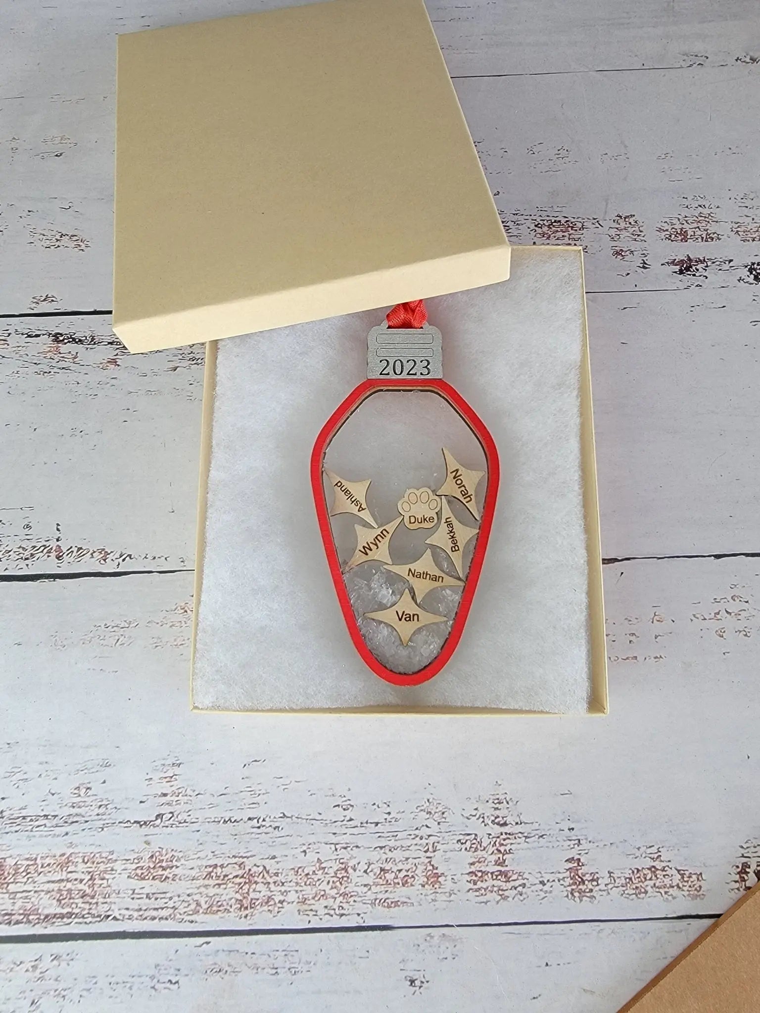 2025 Family Ornament Light Bulb Edition by EverLee Creations, Southern home decor detail photo 3