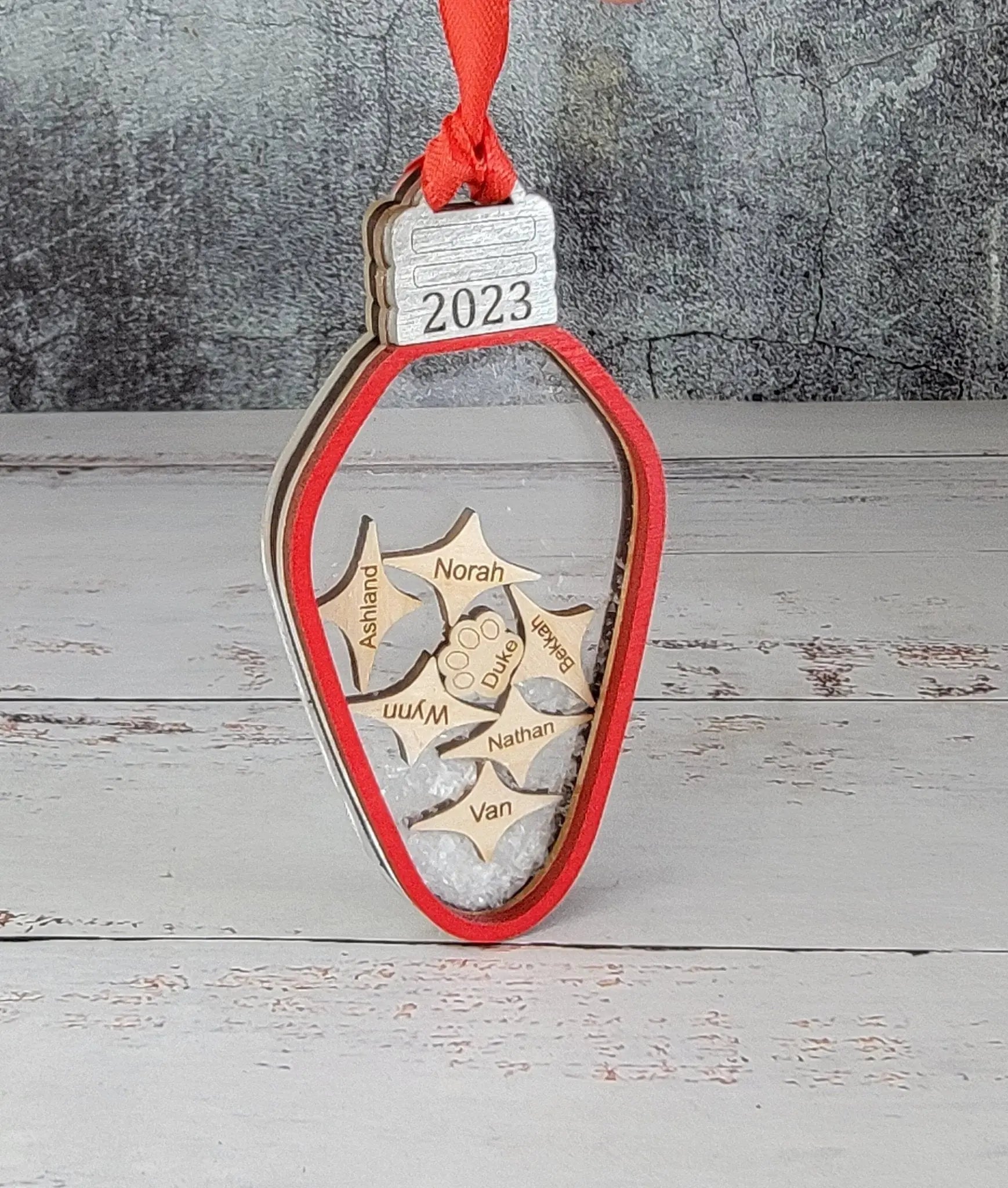 2025 Family Ornament Light Bulb Edition by EverLee Creations, Southern home decor detail photo 9